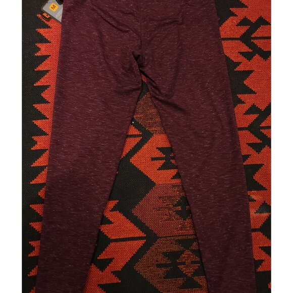 NEW RBX Women's Burgundy Heathered Leggings M High Waist. - Picture 2 of 9